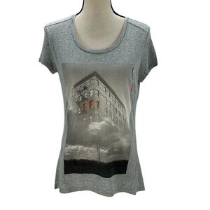 Bench Short Sleeve Crew Neck Building Print T-Shirt - Grey - size Small